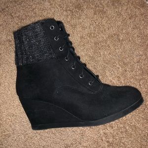 Winter Wedge Booties